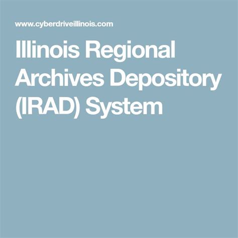 iarde|Illinois Regional Archives Depository (IRAD) System